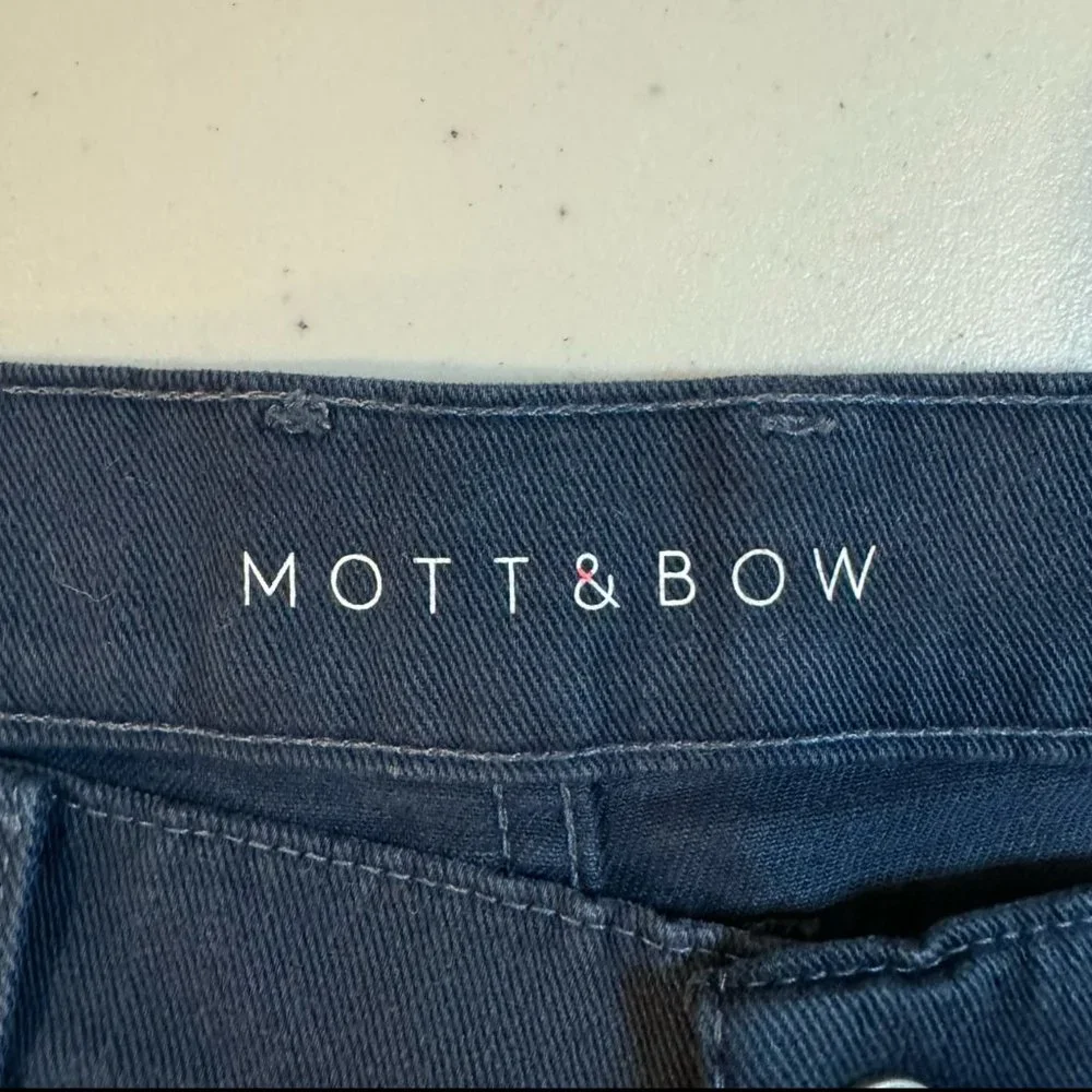 Mott & Bow Blue Mercer Straight Casual Soft Twill Denim Jeans Trousers Men 35x30